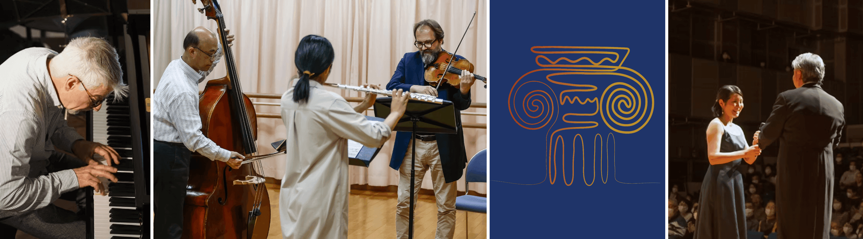 Festival Mozart musicians performing chamber music together