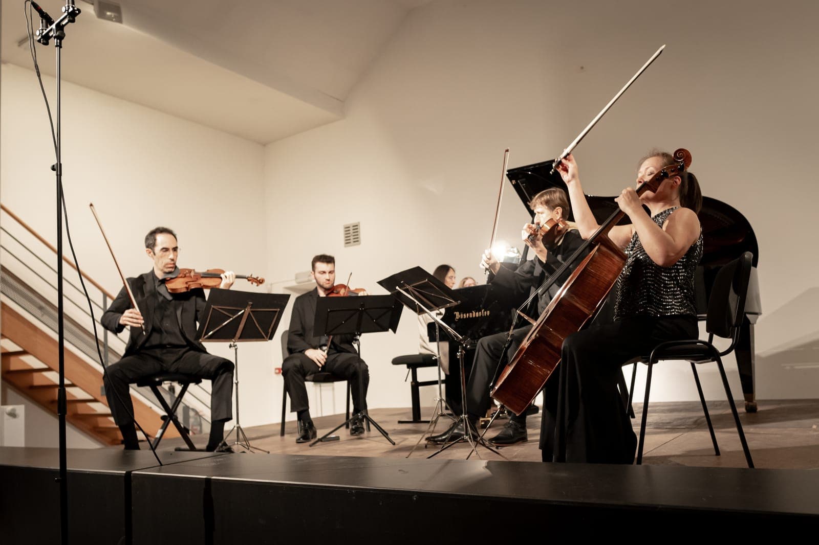 Festival ensemble performing on stage